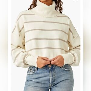 FREE PEOPLE Paulie Sweater / Moonbeam Combo SIZE SMALL